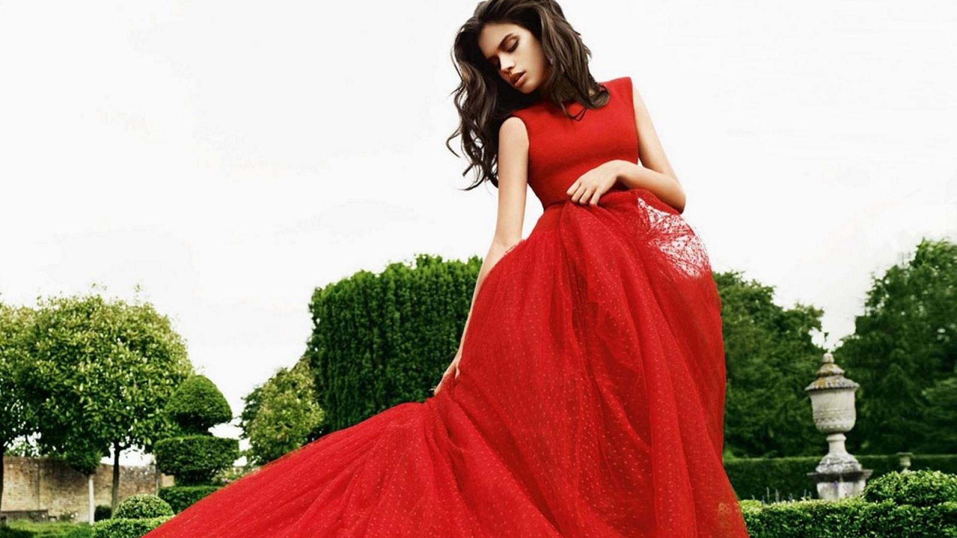 Красное Платье С Рукавами Фонариками