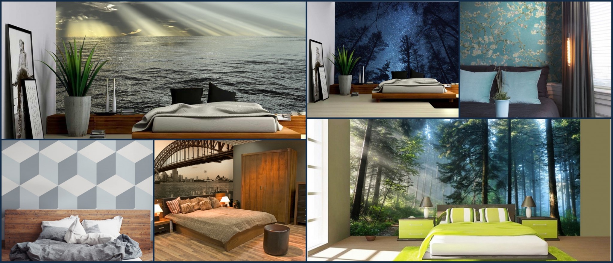 carta da parati 3d,mobilia,natura,interior design,camera,camera da letto