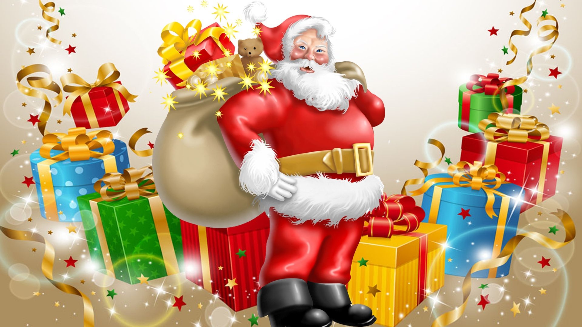 Santa Claus Hd 3d Wallpapers 1080p - Merry Christmas Santa Png