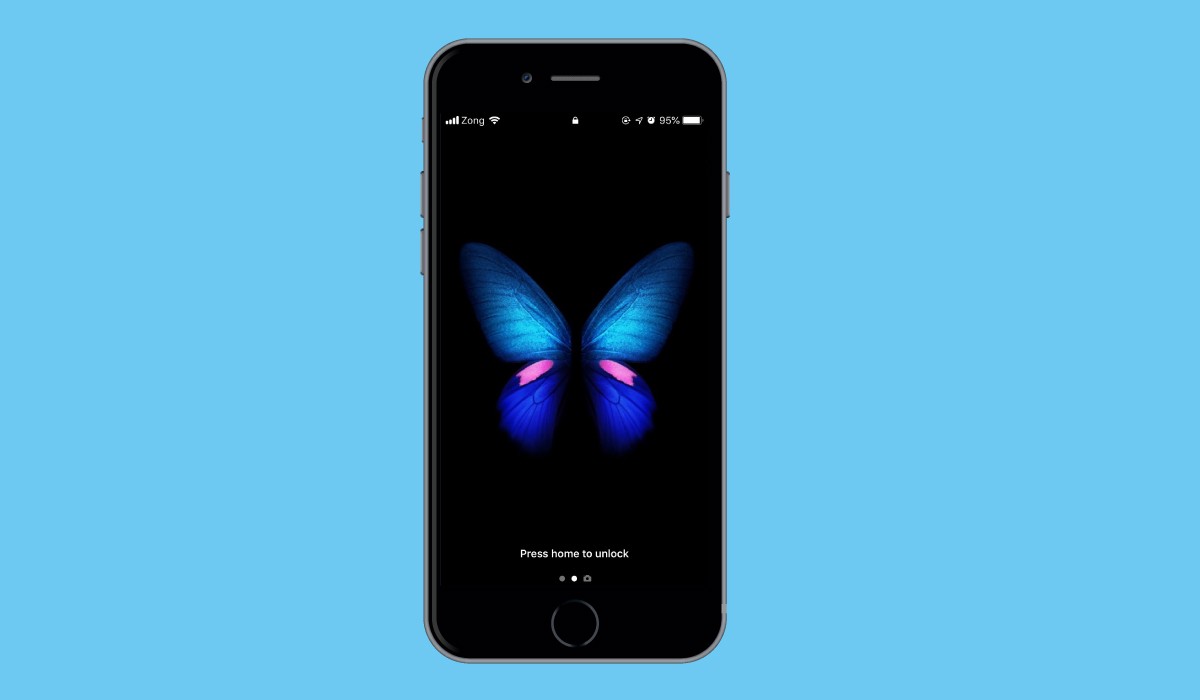 An Iphone 6s Mockup With Live Wallpaper - Iphone- WallpaperUse