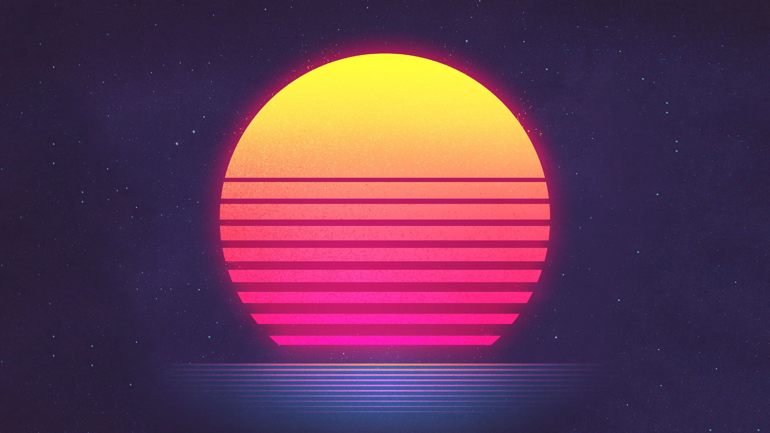 fond d'écran synthwave,lumière,ciel,horizon,orange,violet