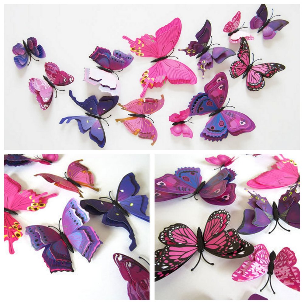 papier peint tiga dimensi,papillon,violet,violet,pétale,papillons et papillons