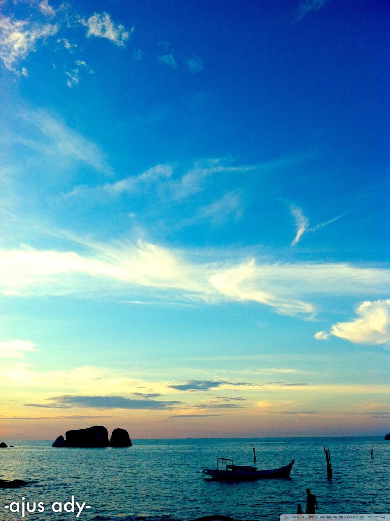 papier peint pelangi,ciel,plan d'eau,la nature,horizon,bleu