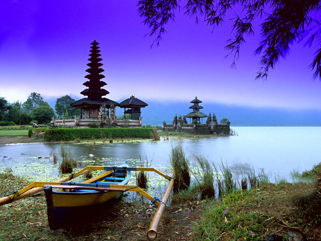 インドネシアの壁紙,自然の風景,自然,空,反射,湖