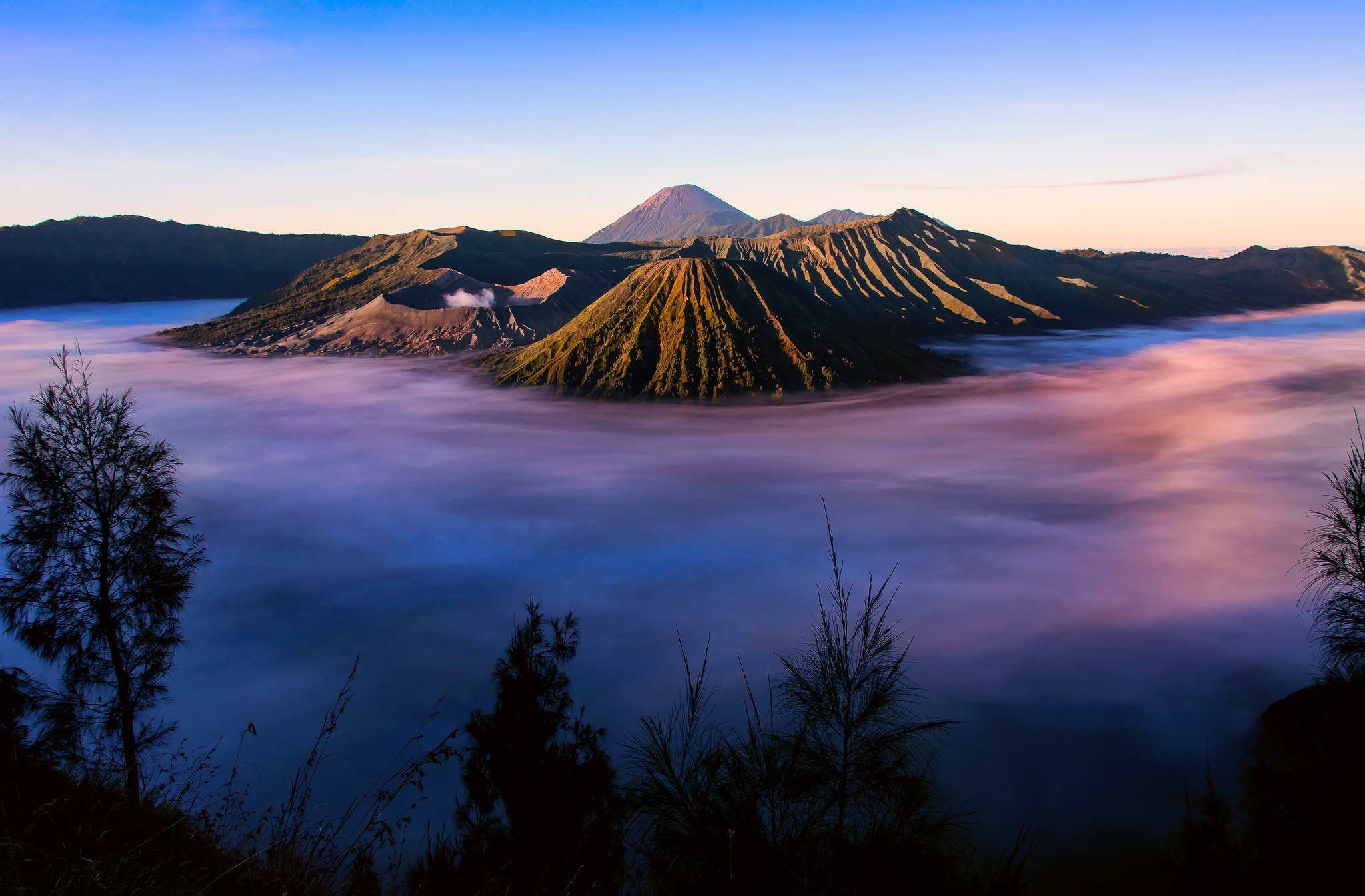 インドネシアの壁紙,自然,空,山,自然の風景,湖