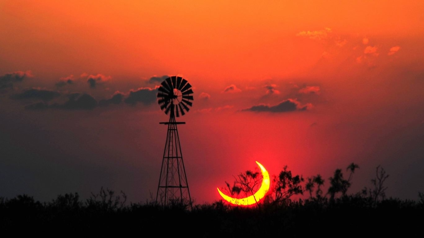 テキサスの壁紙,空,残照,朝の赤い空,日没,赤