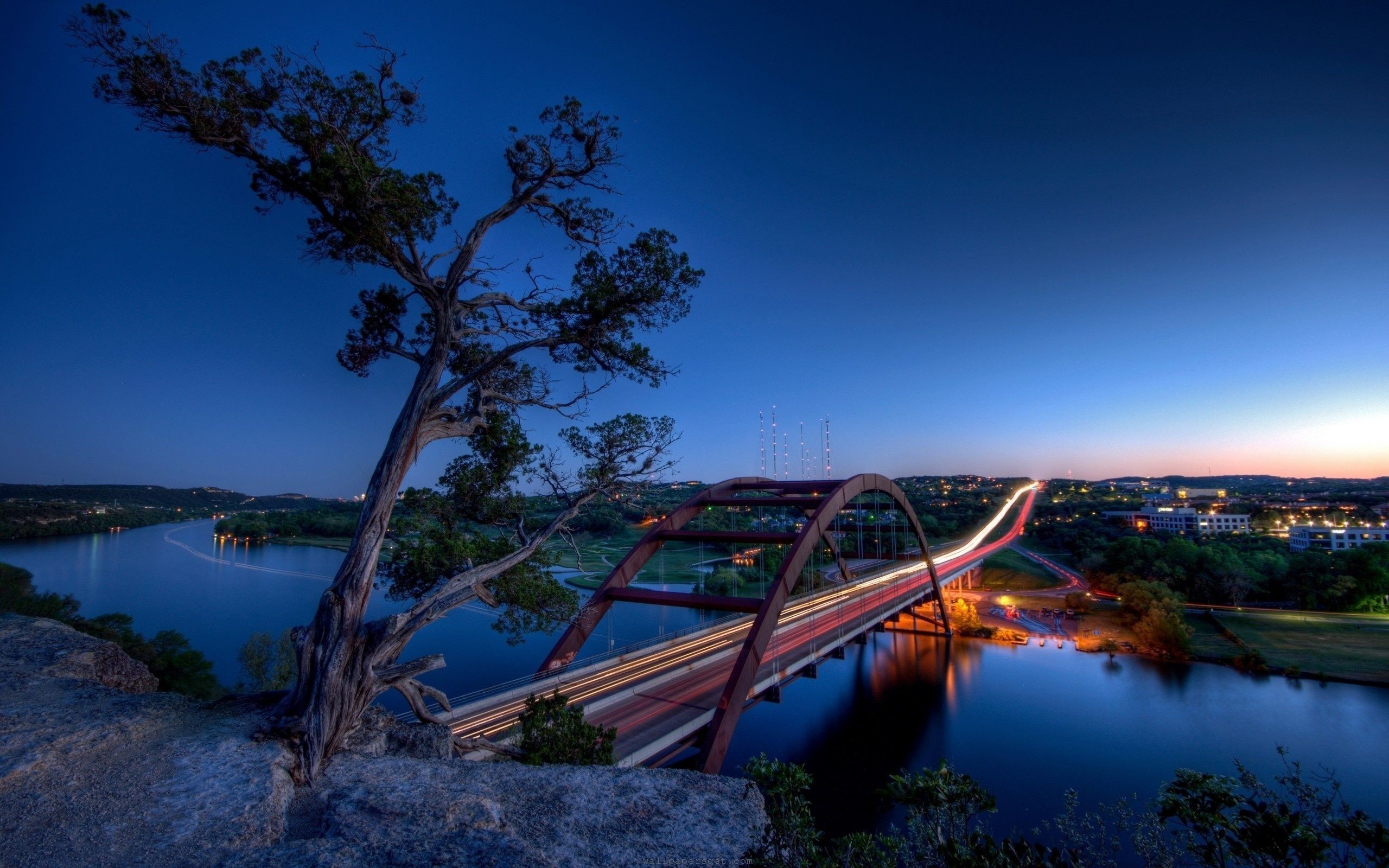 papier peint texas,la nature,ciel,l'eau,paysage naturel,pont