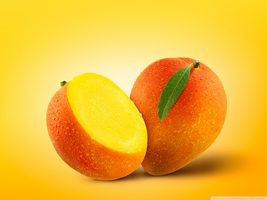 mango壁紙,自然食品,フルーツ,食物,オレンジ,黄