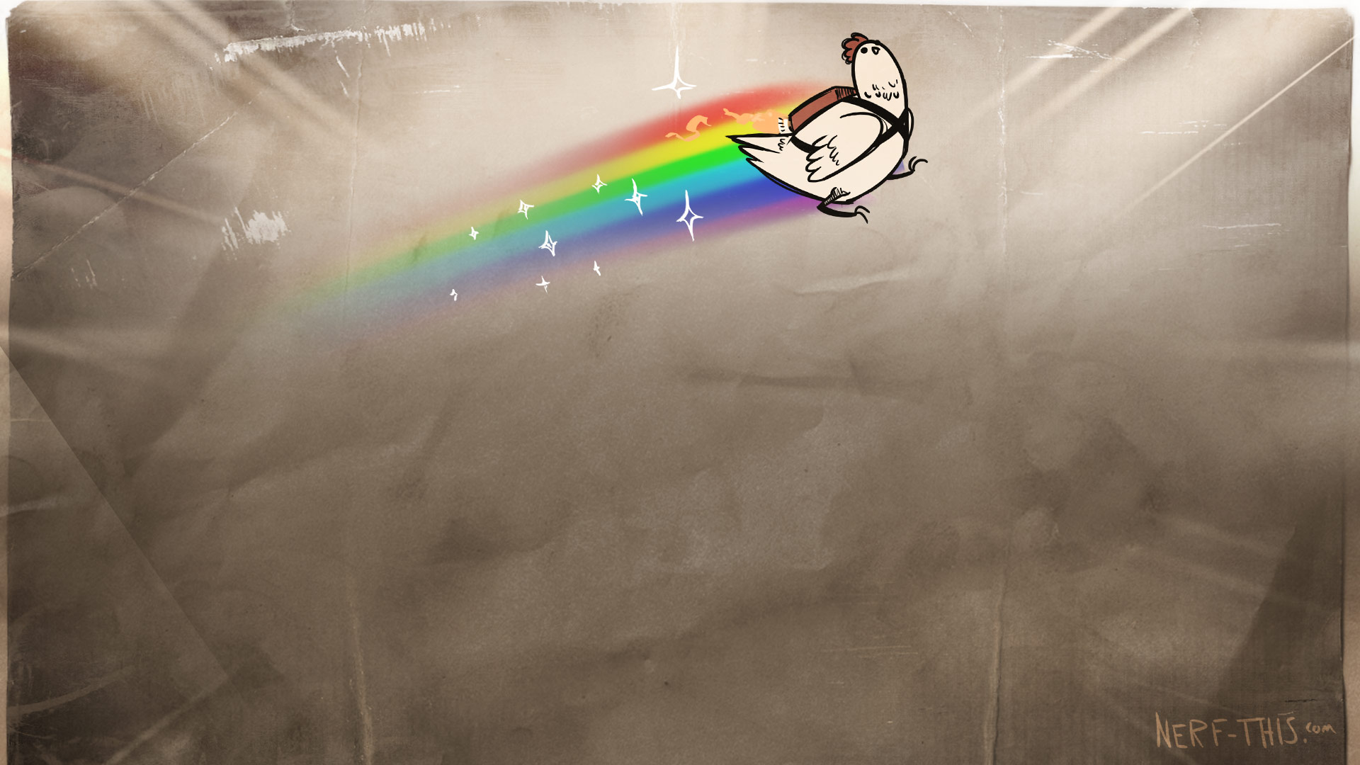 この壁紙をnerf,虹,空,エクストリームスポーツ