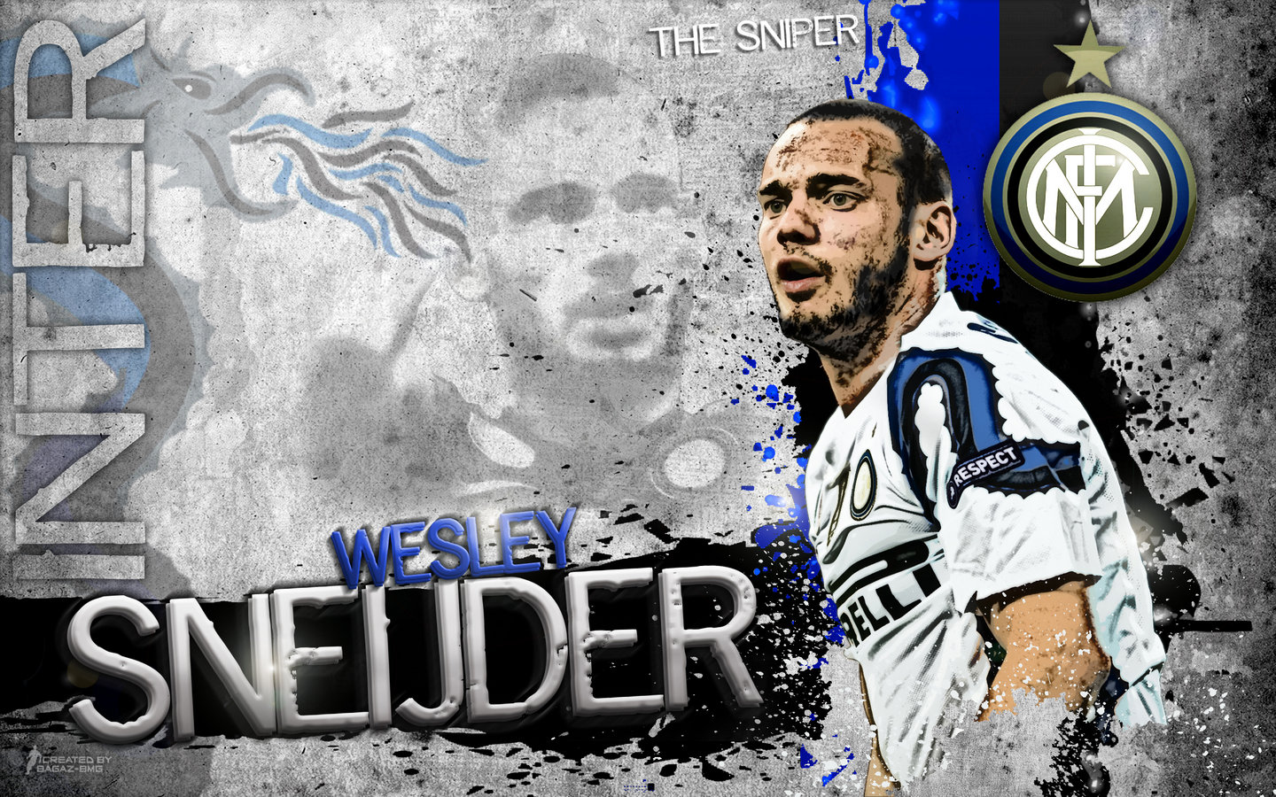 fond d'écran sneijder,police de caractère,joueur,joueur de football,jeux,équipe