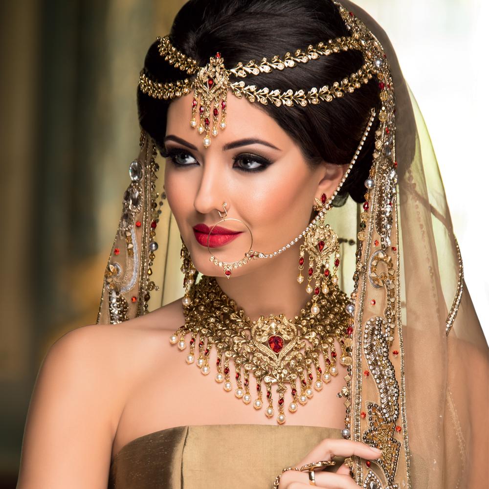 Pakistani Bridal Gold Headpiece- WallpaperUse