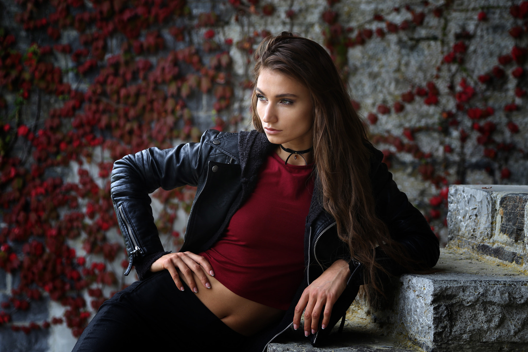 leather jackets wallpapers,red,beauty,fashion,model,photography ...