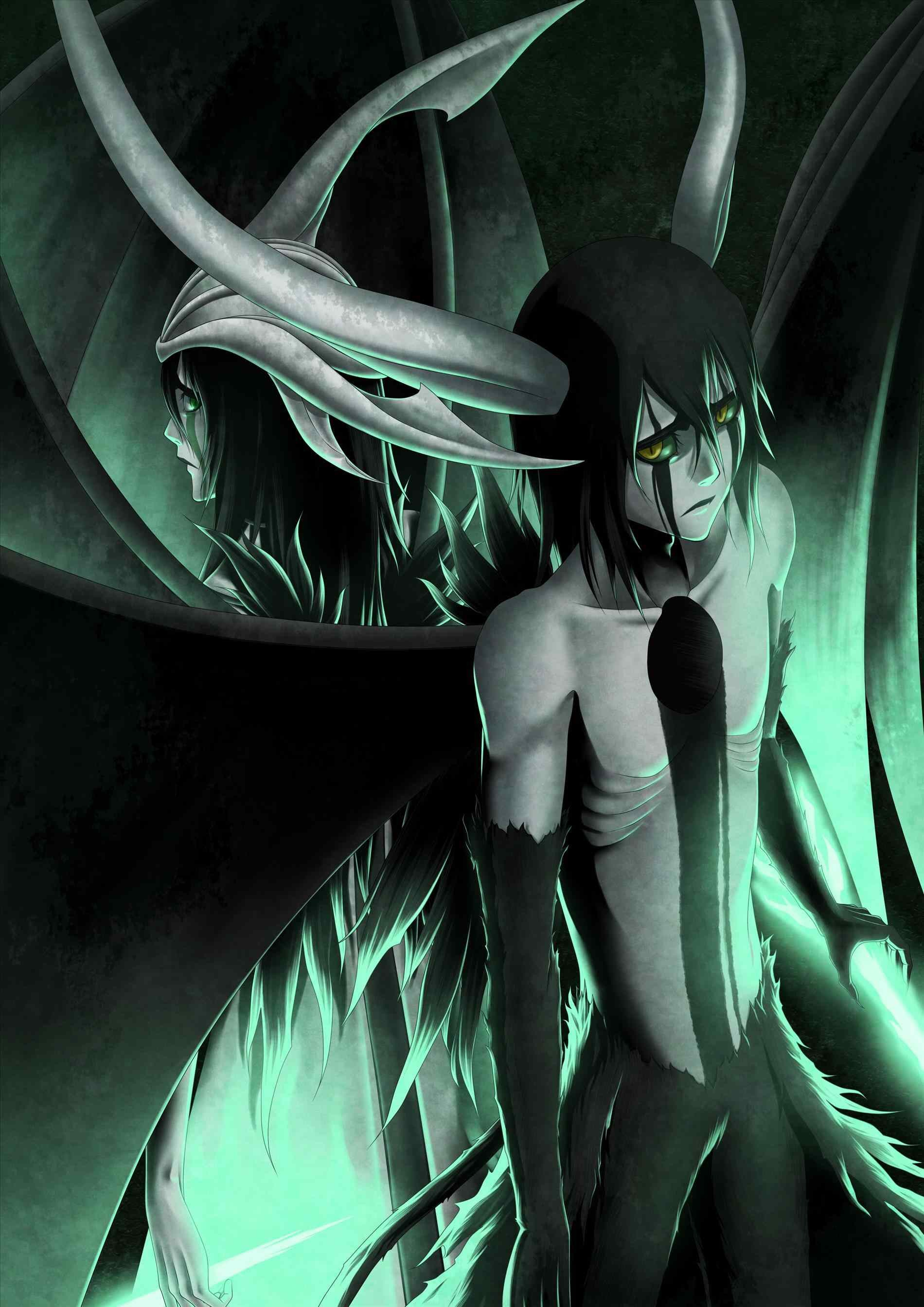 ulquiorra cifer fondo de pantalla,cg artwork,personaje de ficción,anime,demonio,ilustración