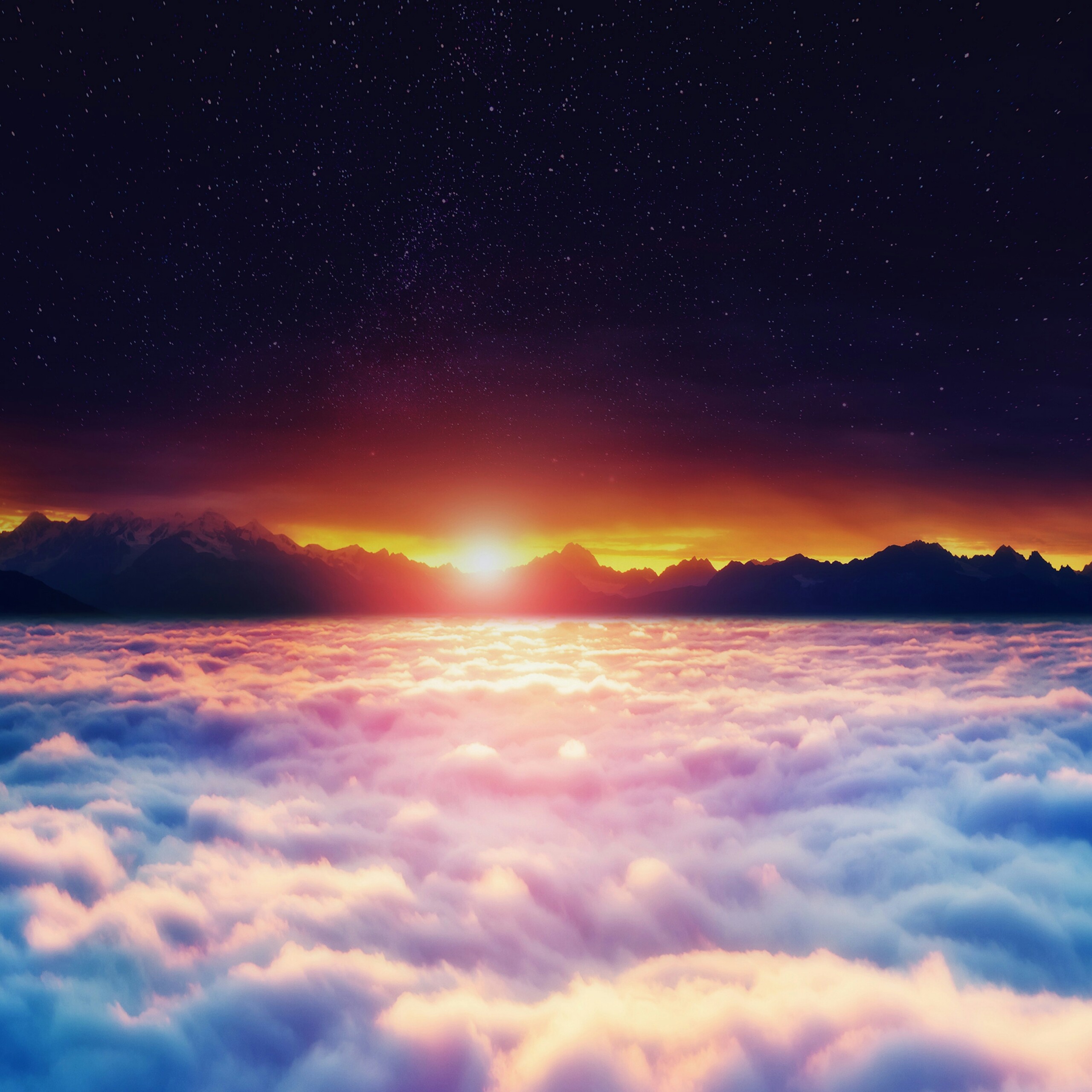 2560x2560 wallpaper,sky,nature,horizon,atmosphere,cloud