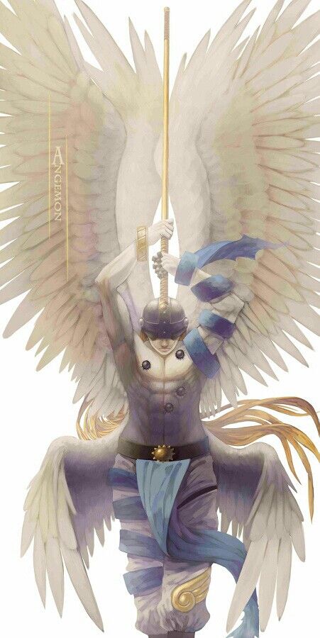 angemon wallpaper,ángel,pluma,criatura sobrenatural,personaje de ficción,ala