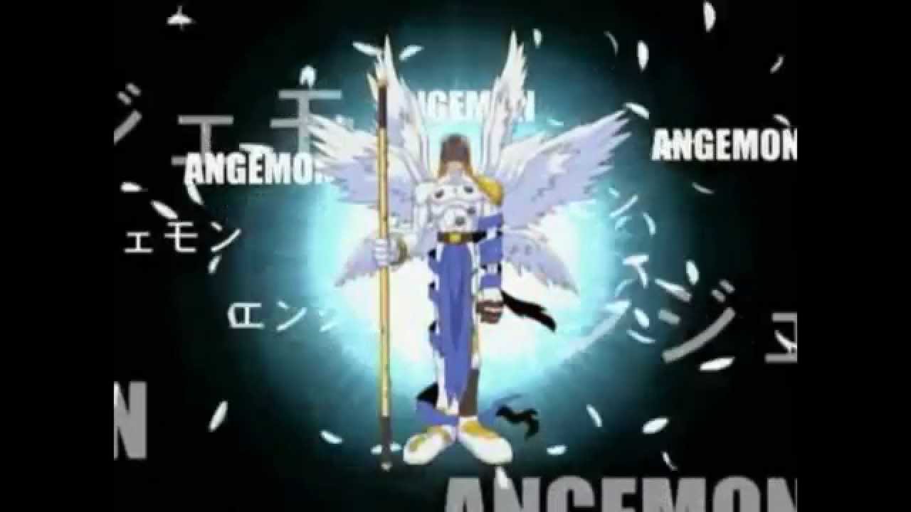 angemon wallpaper,texto,diseño gráfico,fuente,anime,gráficos