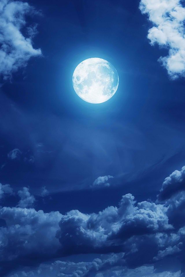 壁紙640x960,空,昼間,月,雲,雰囲気