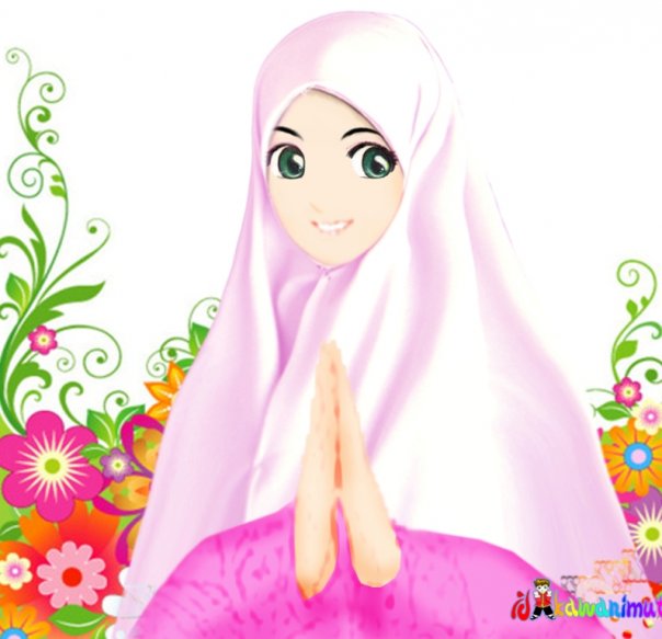 壁紙animasi muslimah berjilbab,ピンク,漫画,バイオレット,図,工場