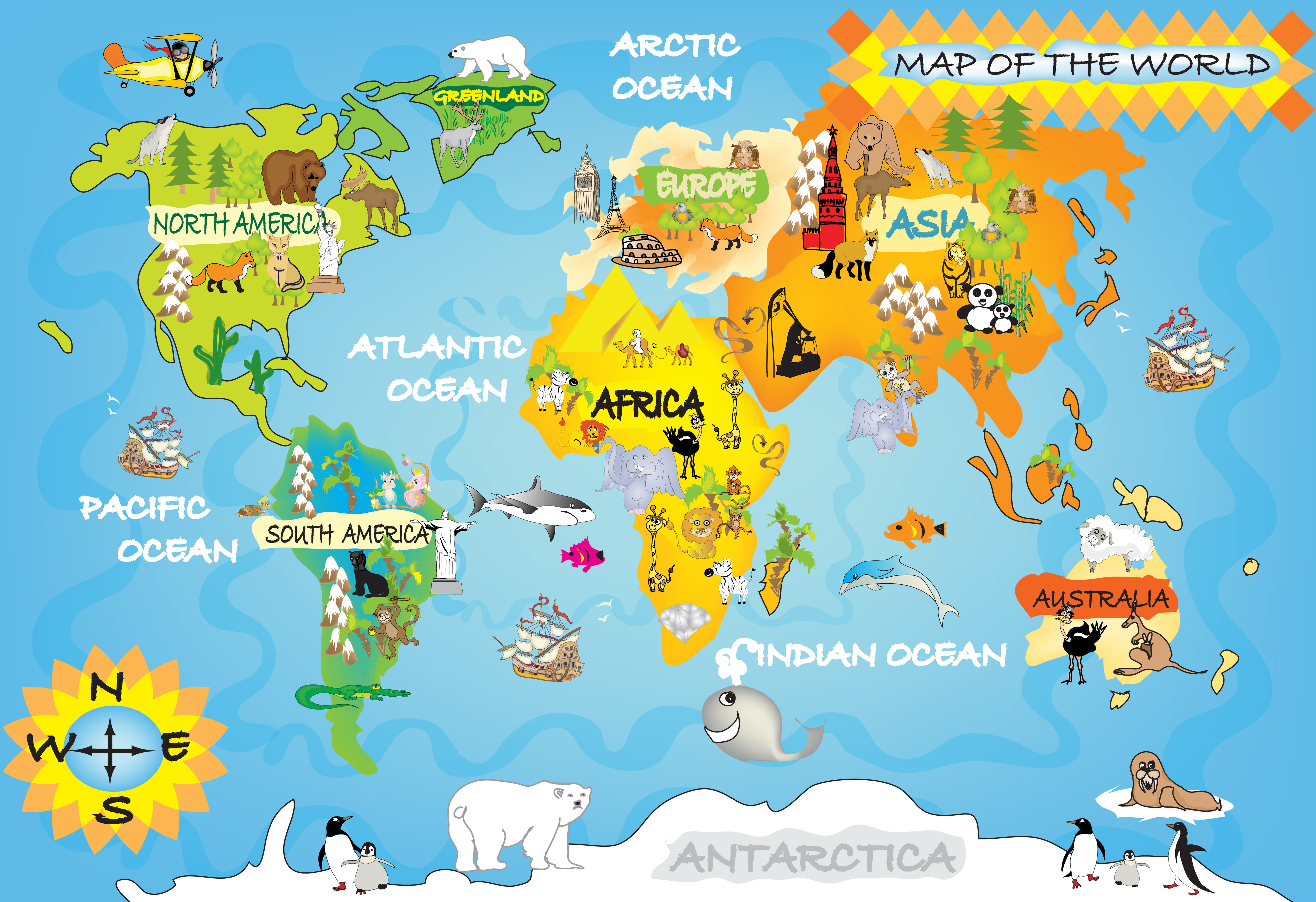 キッズマップ壁紙,地図,世界
