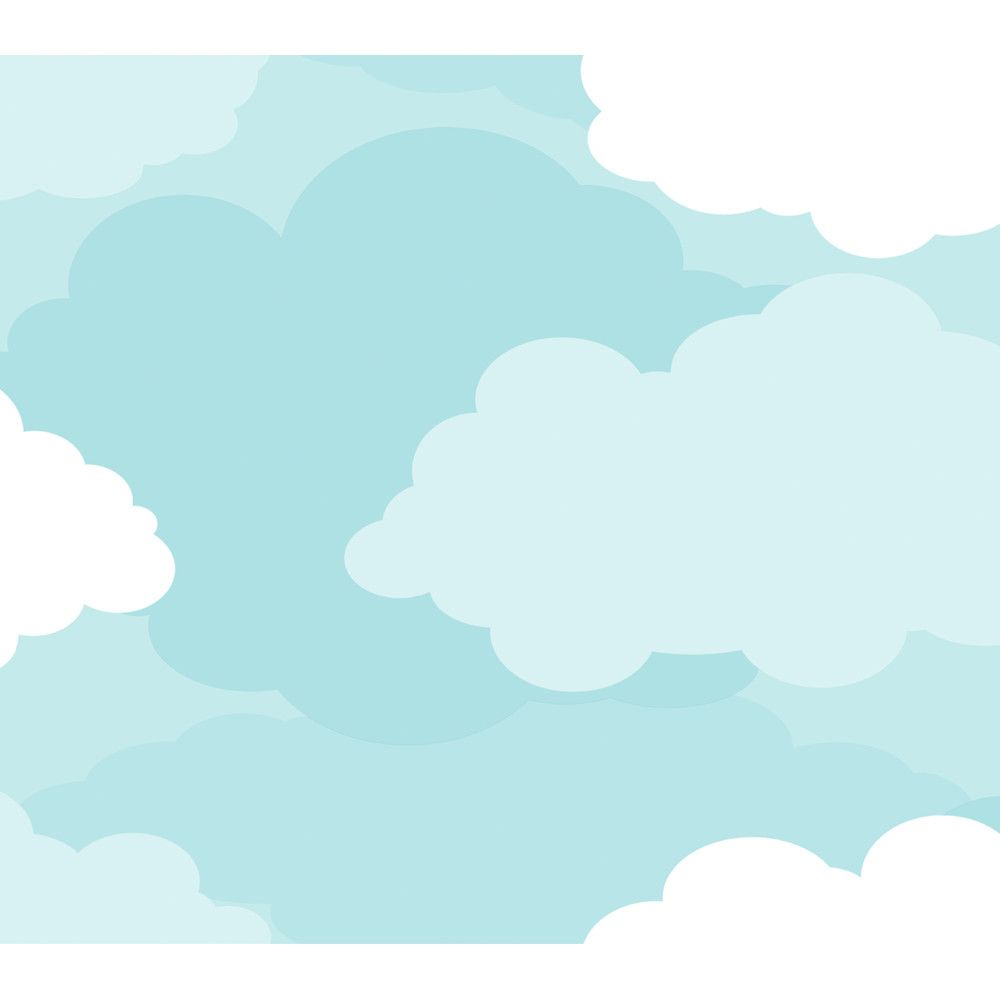 블루 키즈 벽지,구름,하얀,아쿠아,하늘,푸른