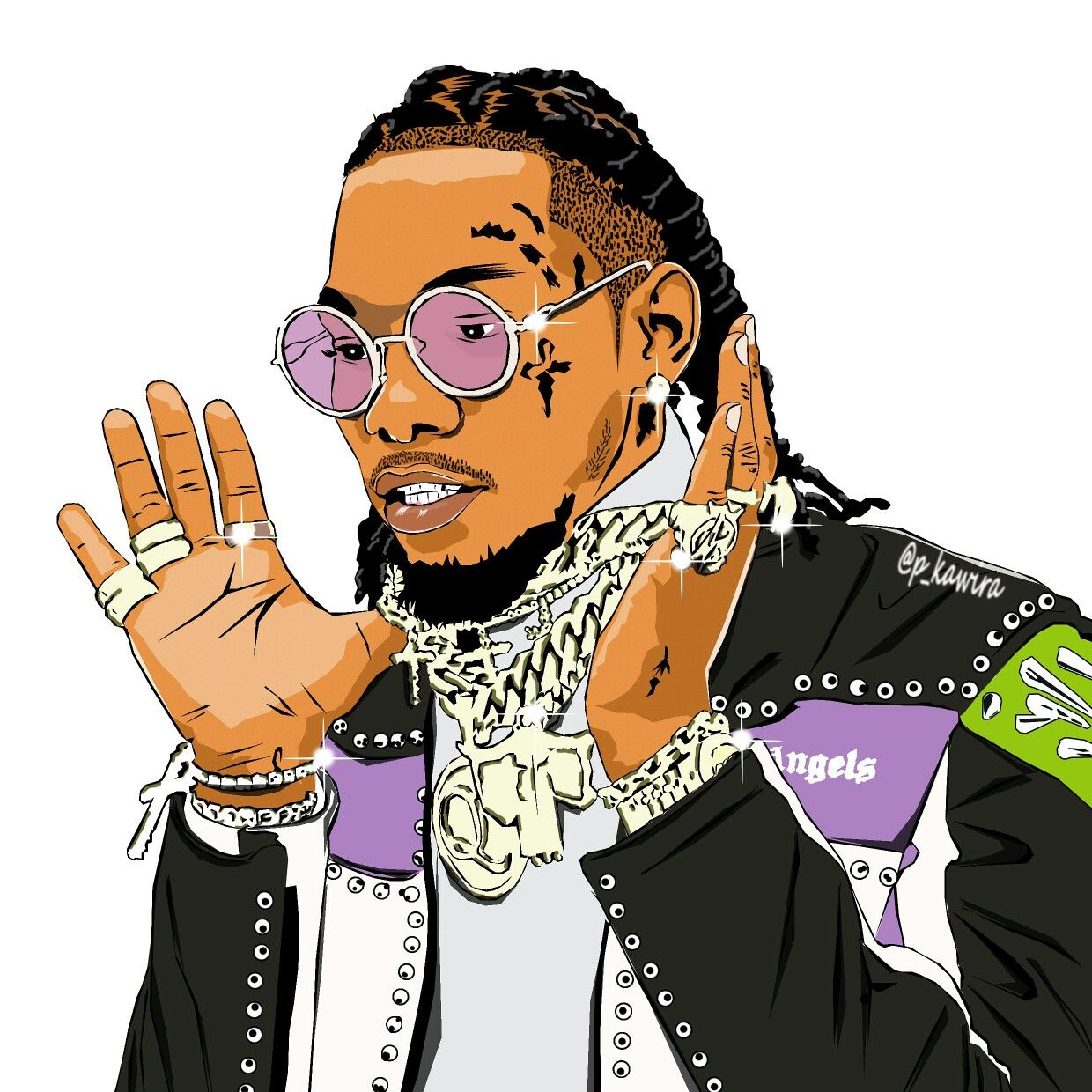 cartoon rapper wallpaper,karikatur,illustration,brillen,geste,grafik