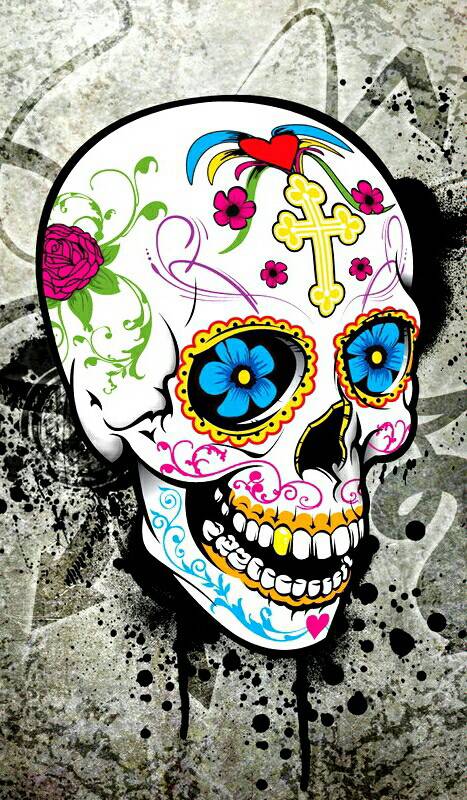 fond d'écran caveira mexicana,crâne,tête,os,illustration,art de rue