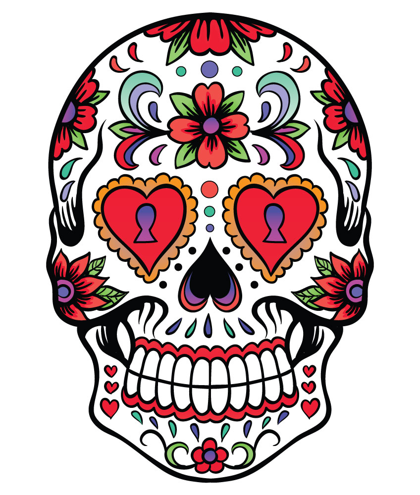 fond d'écran caveira mexicana,os,crâne,tête,illustration,modèle