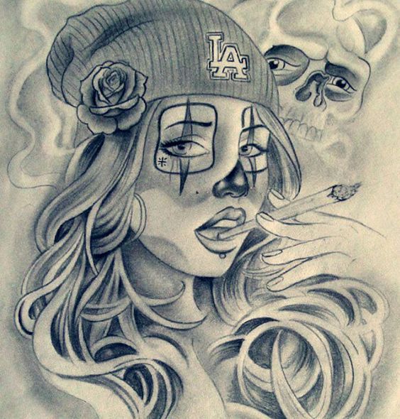 Gangster Clown Girl Tattoo Designs- WallpaperUse