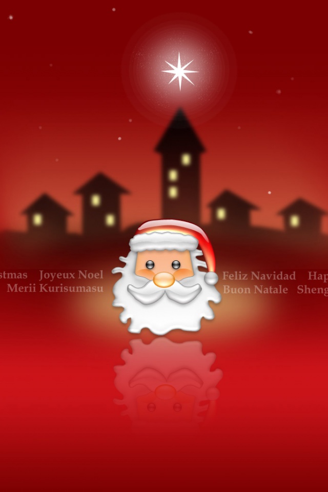 산타 아이폰 배경 화면,산타 클로스,하늘,빨간,만화,삽화