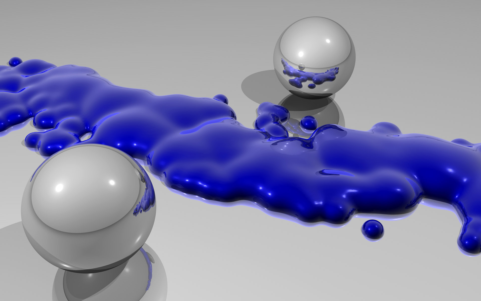 3dボール壁紙,青い,コバルトブルー,水,3dモデリング,バルーン