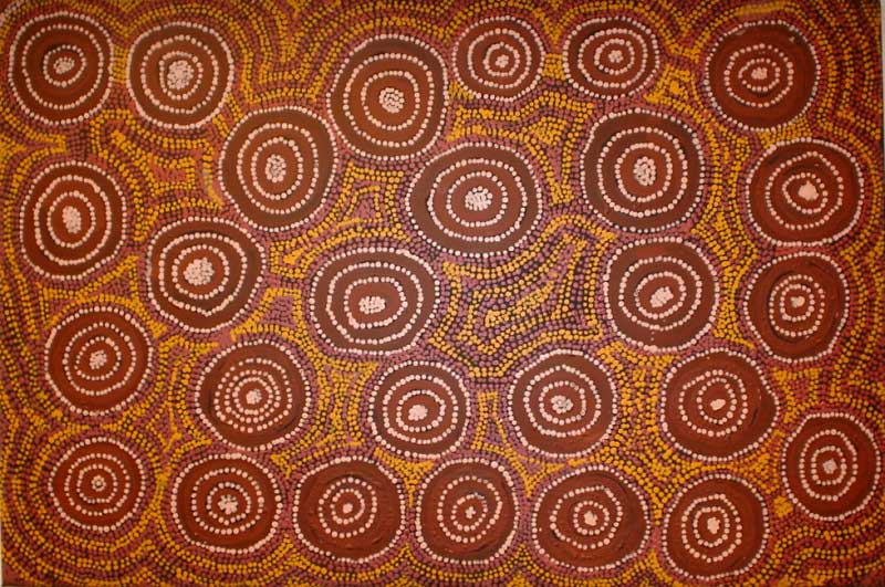 tapete der aborigines,muster,orange,braun,gelb,bildende kunst
