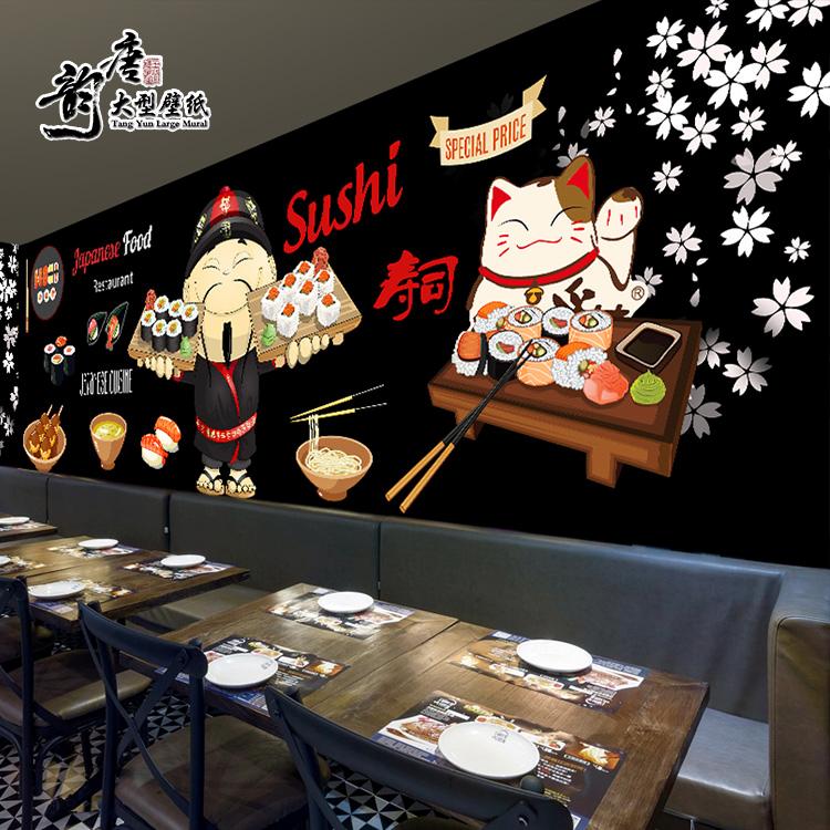 sushi cat wallpaper,pared,habitación,mesa,diseño de interiores,fondo de pantalla