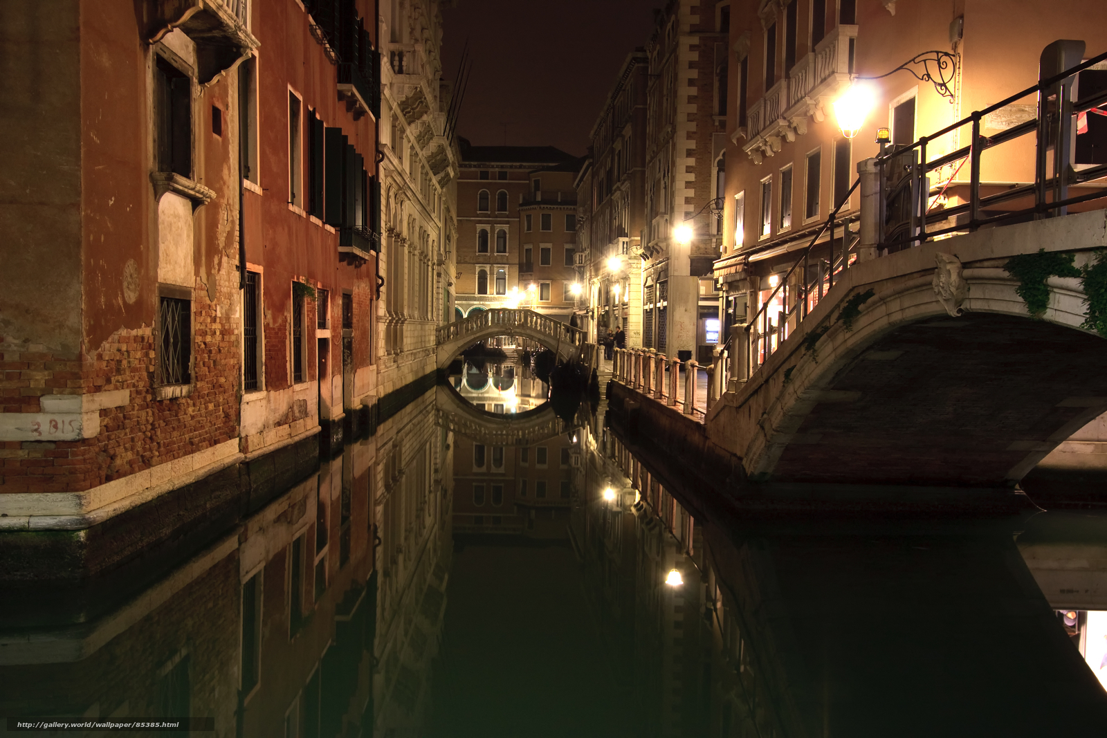 fond d'écran venecia,voie navigable,canal,nuit,éclairage,réflexion