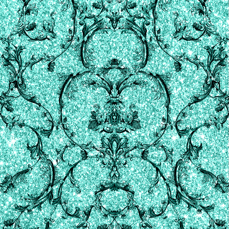 muriva funkeln tapete,grün,muster,türkis,blaugrün,symmetrie