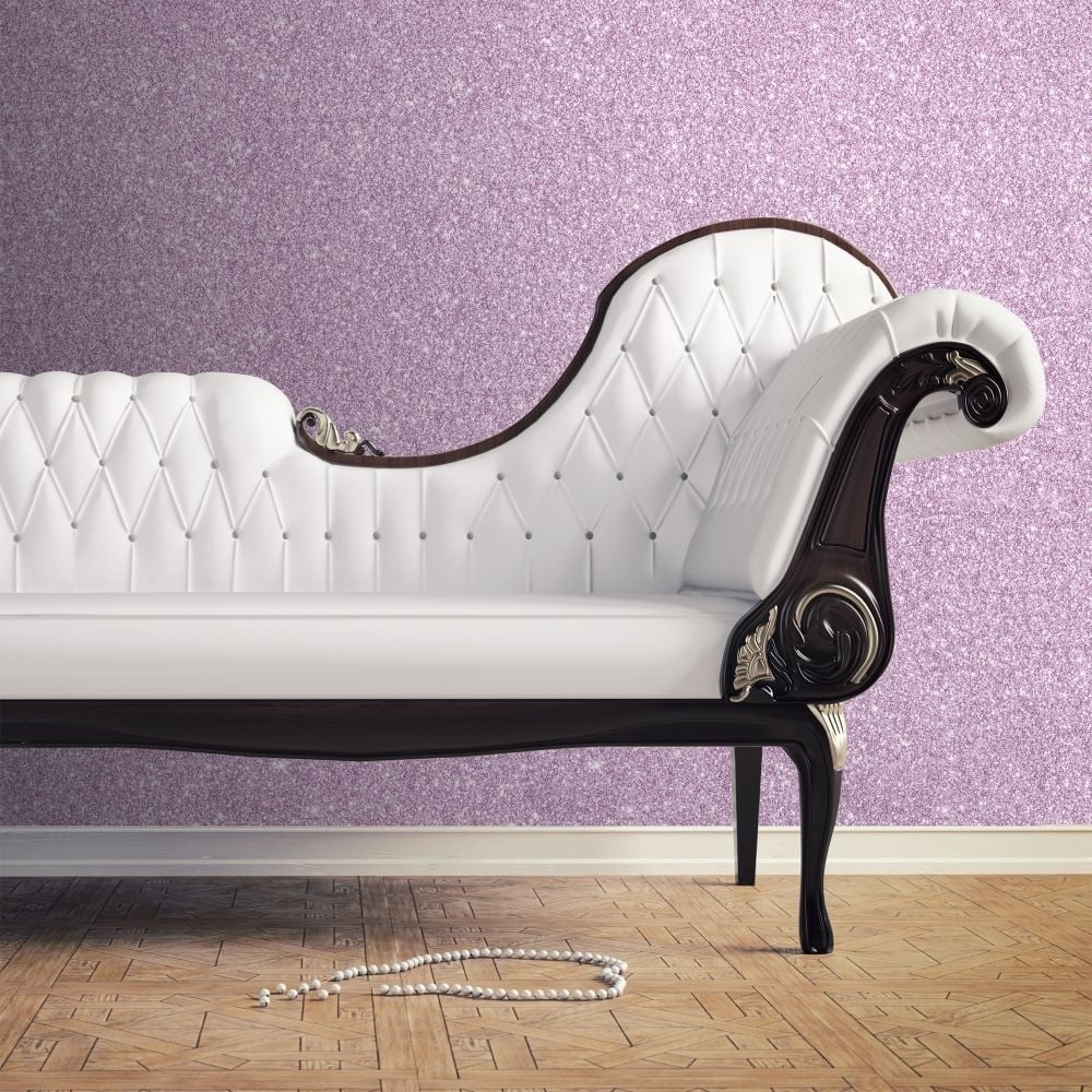 muriva sparkle wallpaper,mueble,chaise longue,púrpura,pared,violeta