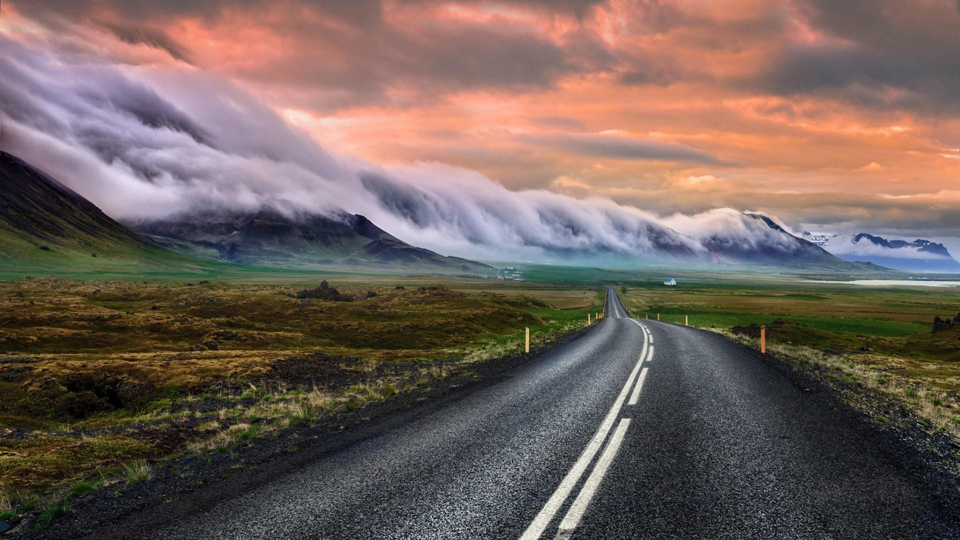 아이슬란드의 hd 벽지,자연 경관,하늘,자연,도로,산