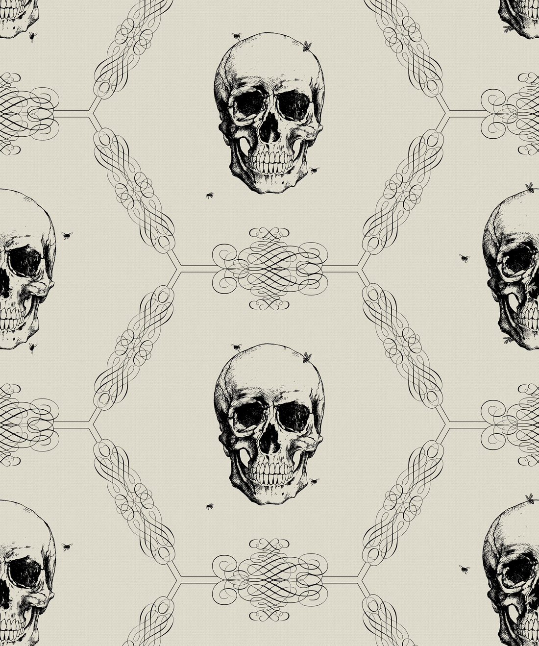 papier peint gothique,os,crâne,tête,mâchoire,illustration