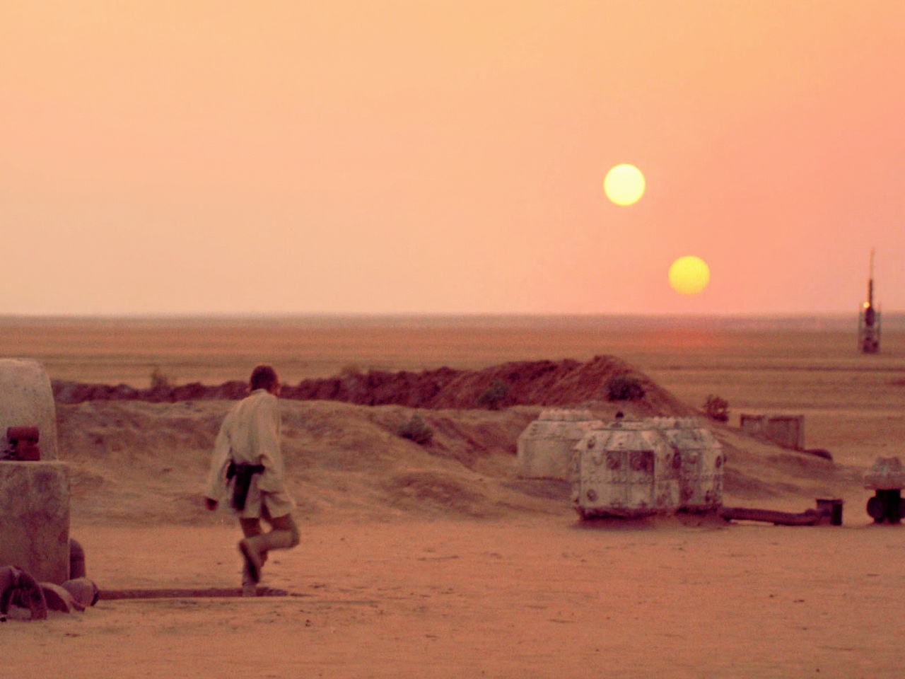papier peint tatooine,désert,sahara,ciel,paysage,matin