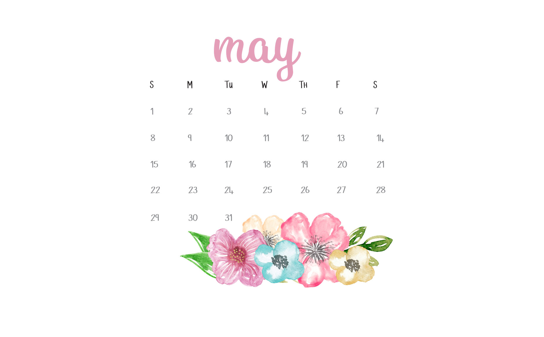 Desktop May Calendar Background WallpaperUse