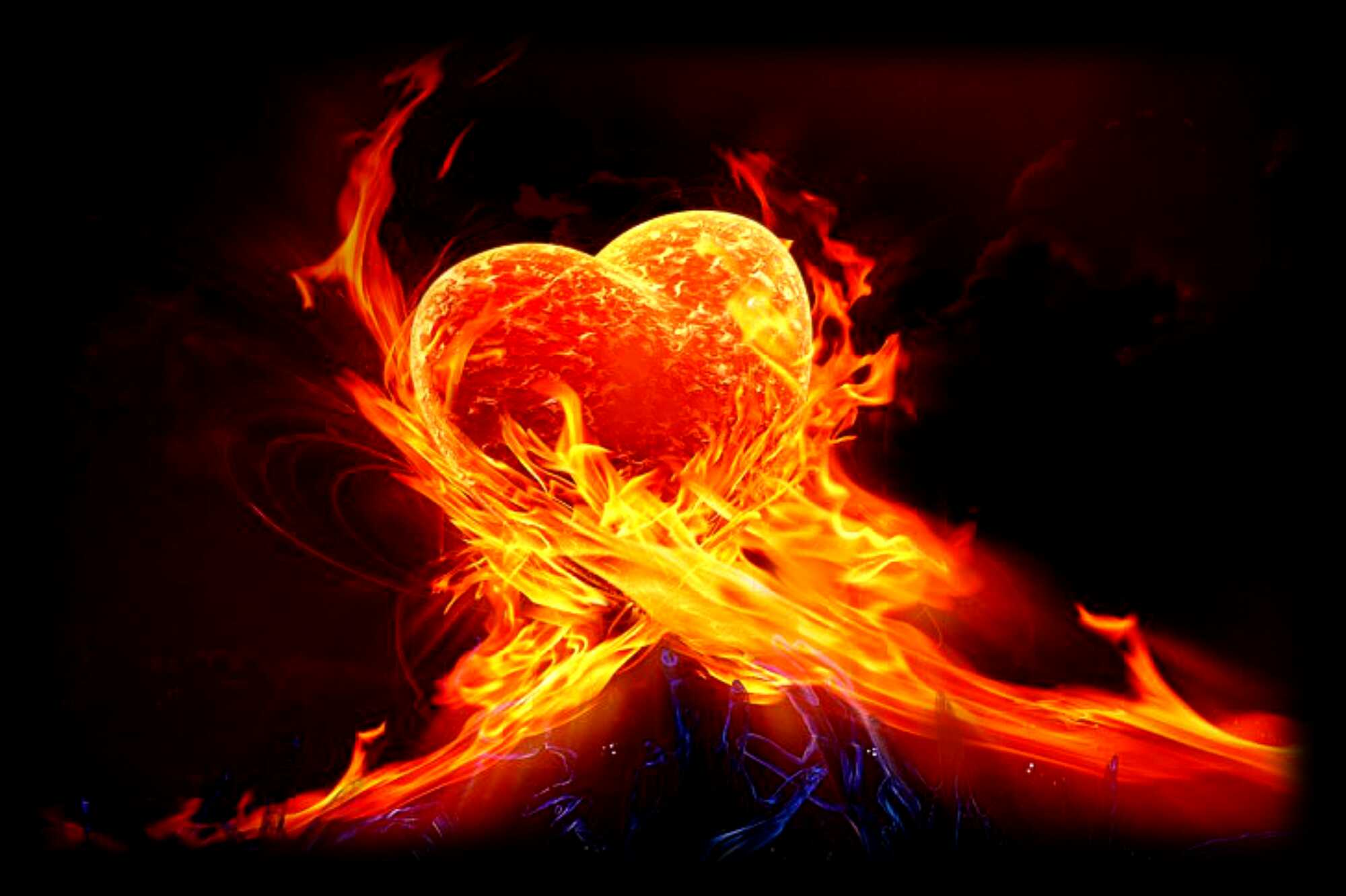 476036 Title Artistic Heart Fantasy Fire Wallpaper - There’s A Fire