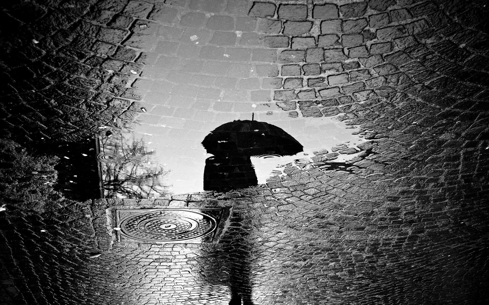 暗い雨の壁紙,黒,水,黒と白,モノクローム,モノクロ写真