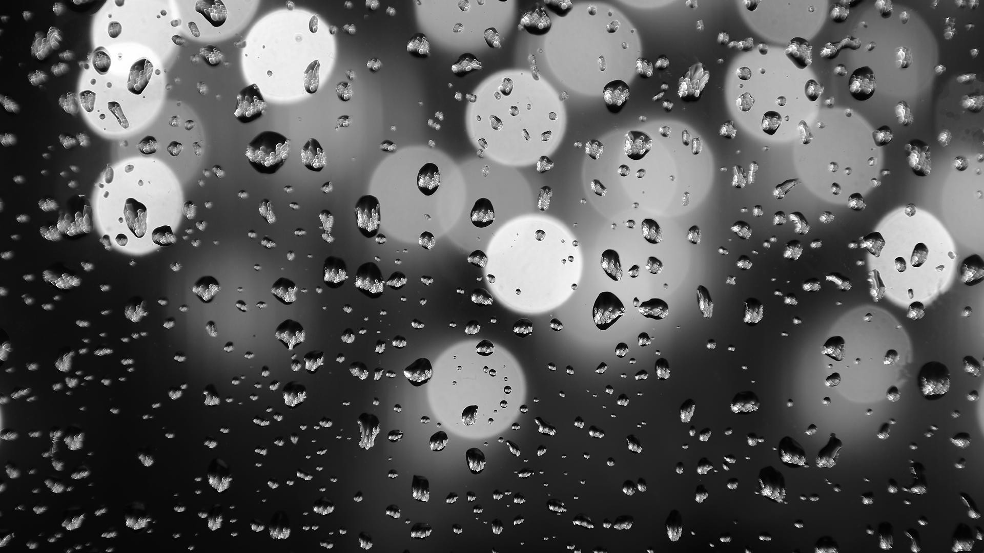 暗い雨の壁紙,水,落とす,雨,霧雨,モノクロ写真