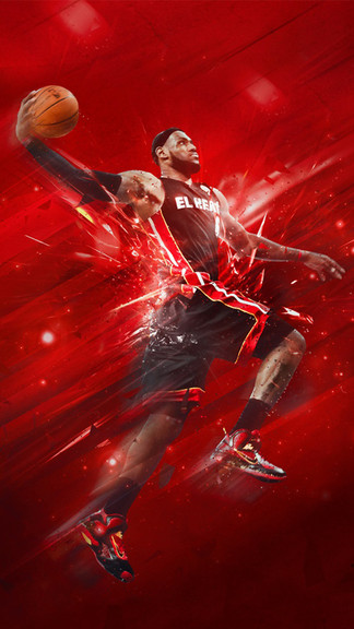 Lebron Dunk Iphone 5s / Se Wallpaper - Dunk Lebron James Wallpaper ...