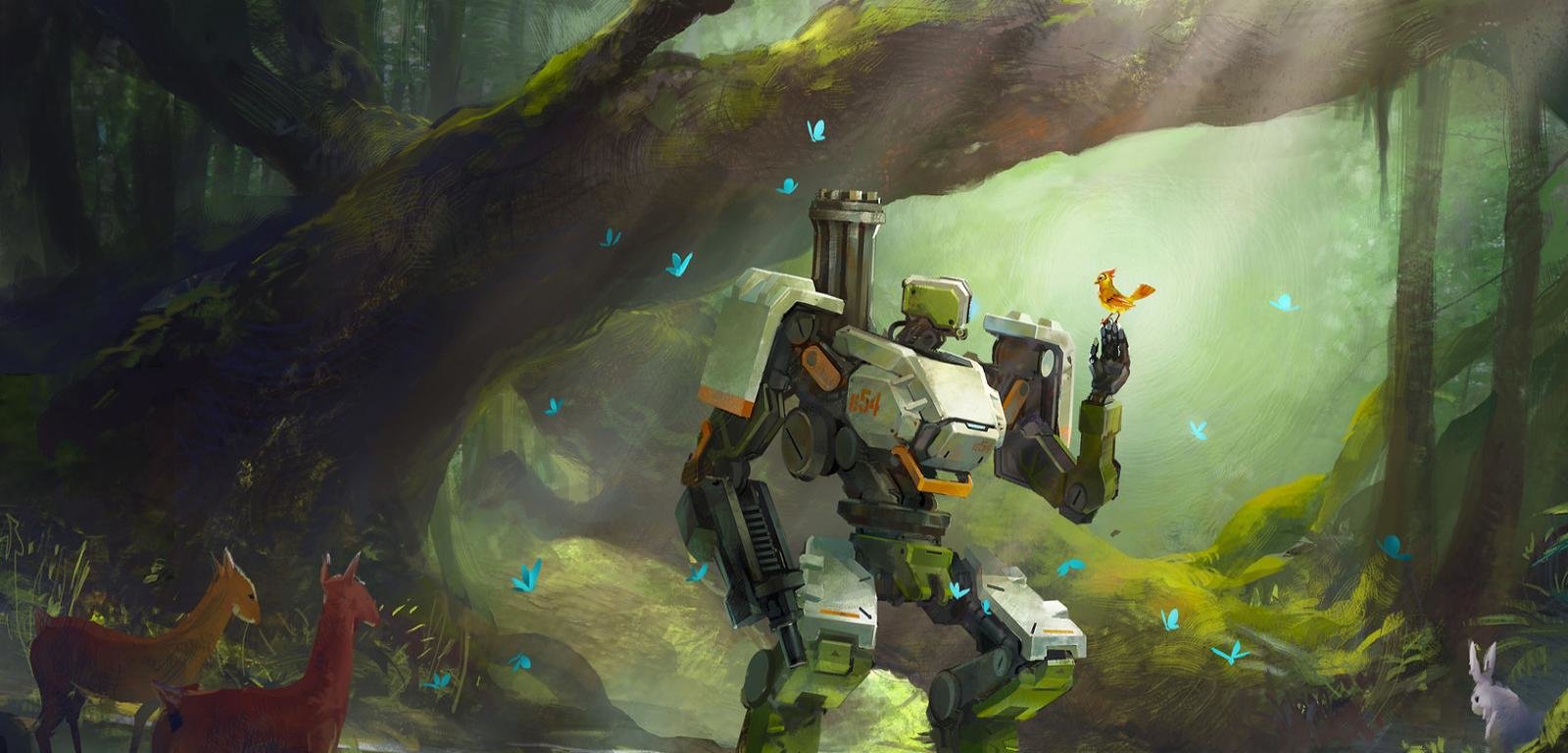 Awesome Bastion Free Wallpaper Id Bastion Art Overwatch Wallpaperuse