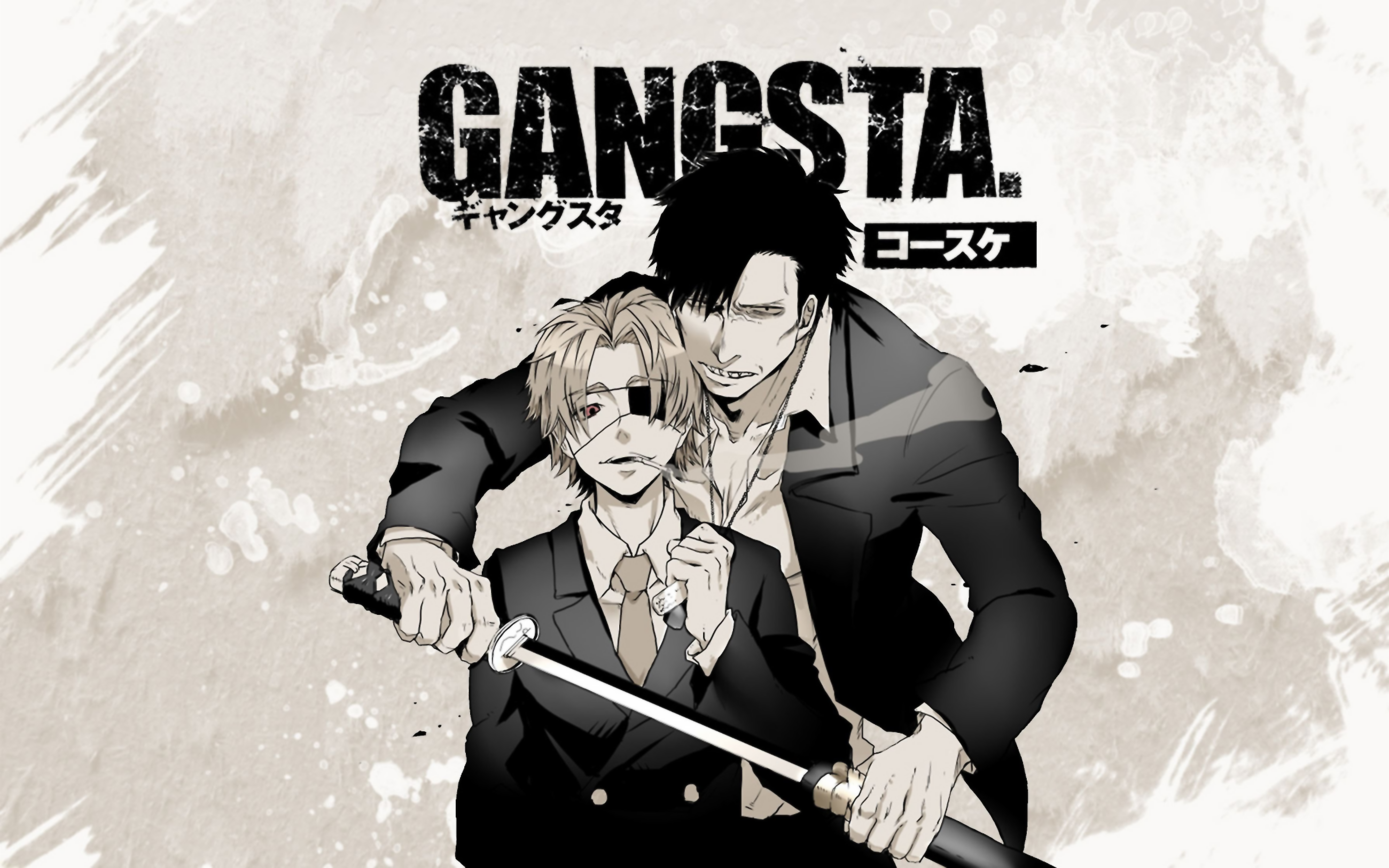 gangsta anime fondo de pantalla,dibujos animados,ilustración,póster,anime,portada del álbum