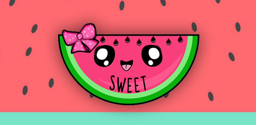 dulce fondo de pantalla,verde,melón,rosado,sandía,dibujos animados