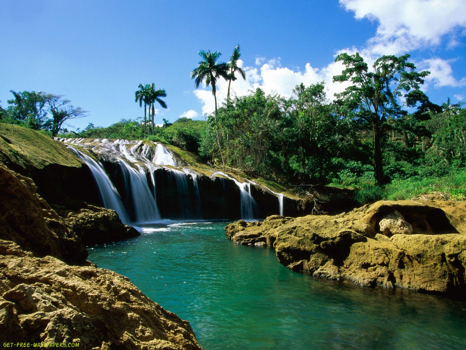 carta da parati trinidad,cascata,risorse idriche,corpo d'acqua,paesaggio naturale,natura