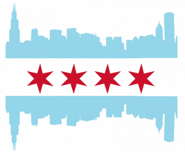 chicago flag wallpaper,clip art,stadt,horizont,grafik,illustration