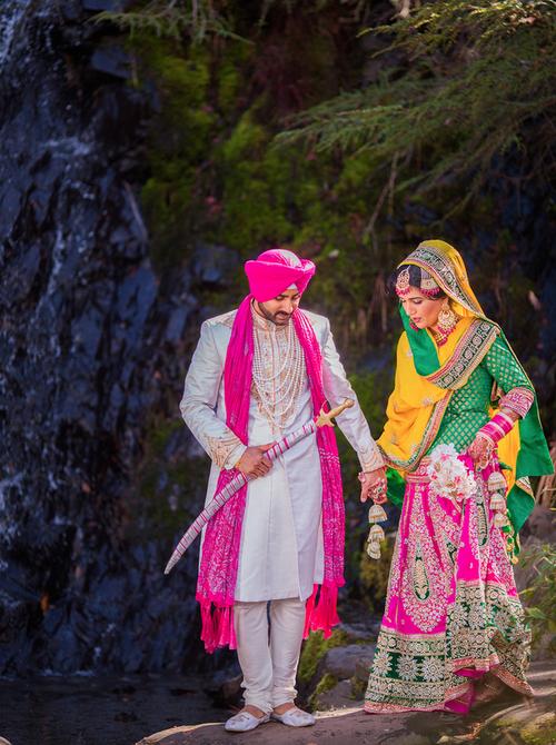 papier peint de mariée punjabi,rose,vêtements d'extérieur,costume,tradition