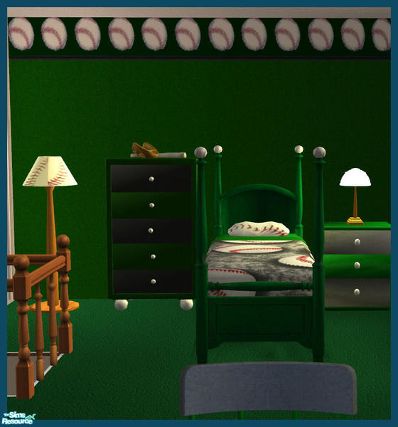 野球の寝室の壁紙,緑,ゲーム,テーブル,家具,ルーム